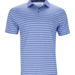 Ben Hogan BirdsEye Printed Stripe Shirt Polo Short Sleeve Golf Apparel