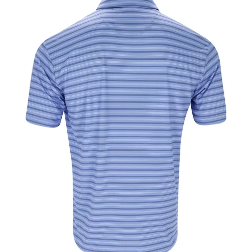 Ben Hogan BirdsEye Printed Stripe Shirt Polo Short Sleeve Golf Apparel
