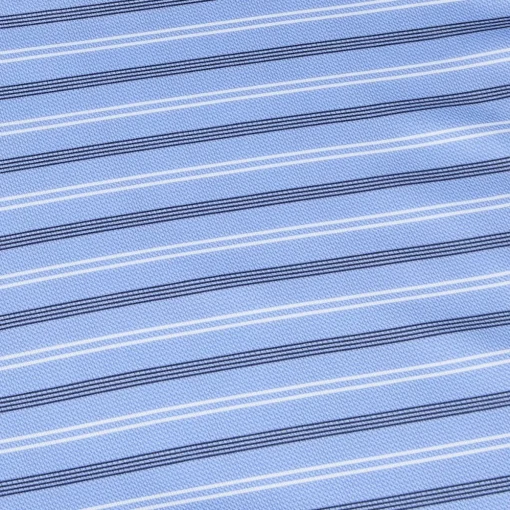 Ben Hogan BirdsEye Printed Stripe Shirt Polo Short Sleeve Golf Apparel