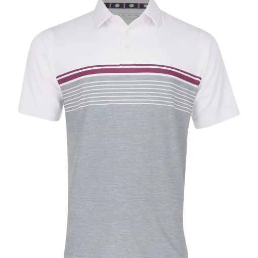 Ben Hogan Chest Print Shirt Polo Short Sleeve Golf Apparel