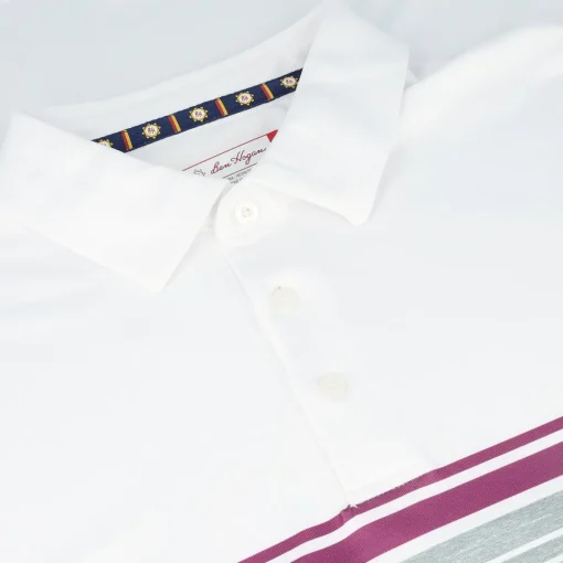 Ben Hogan Chest Print Shirt Polo Short Sleeve Golf Apparel