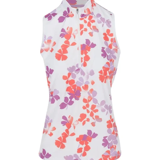Ben Hogan Floral Printed Shirt Polo Short Sleeve Golf Apparel
