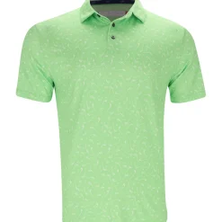 Ben Hogan Heather Golf Club Print Shirt Polo Short Sleeve Golf Apparel