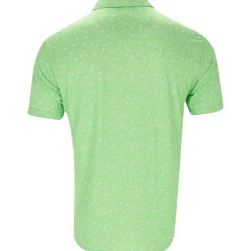 Ben Hogan Heather Golf Club Print Shirt Polo Short Sleeve Golf Apparel