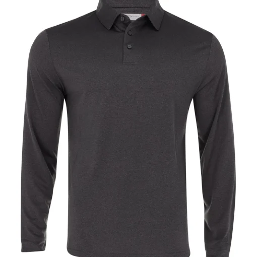 Ben Hogan LS Micro Birdseye Shirt Polo Long Sleeve Golf Apparel