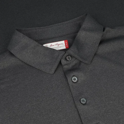 Ben Hogan LS Micro Birdseye Shirt Polo Long Sleeve Golf Apparel