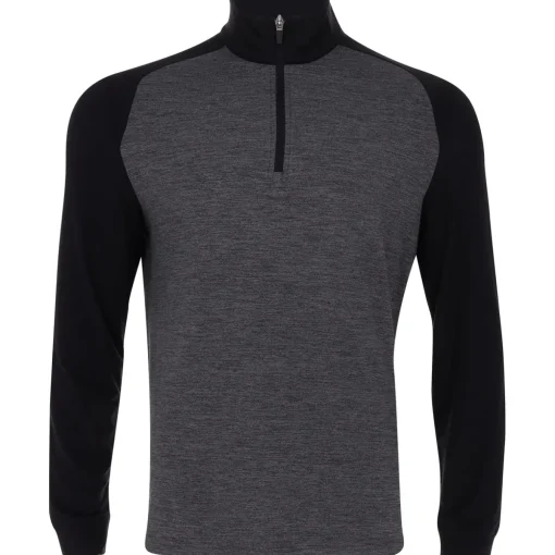 Ben Hogan Lux Touch 1/4 Zip Blocked Top Outerwear Pullover Golf Apparel