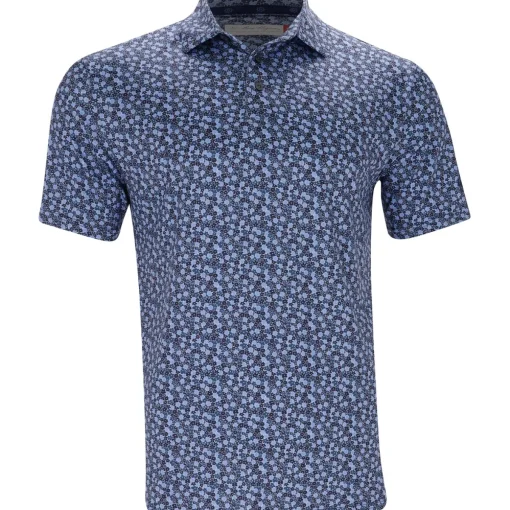 Ben Hogan Mini Floral Shirt Polo Short Sleeve Golf Apparel