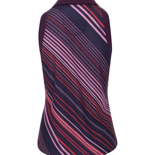 Ben Hogan SL Energy Stripe Printed W/ Mesh Piecing Shirt Polo Short Sleeve Golf Apparel