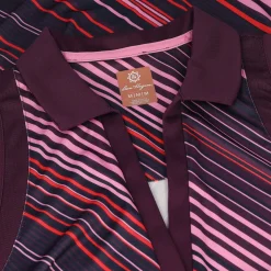 Ben Hogan SL Energy Stripe Printed W/ Mesh Piecing Shirt Polo Short Sleeve Golf Apparel