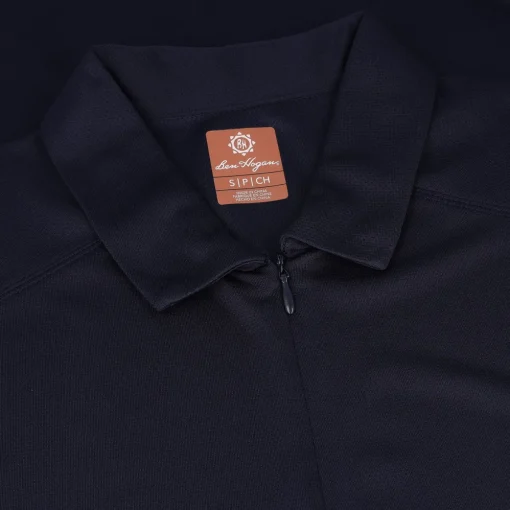Ben Hogan SL Ventilation Solid Zip Shirt Polo Short Sleeve Golf Apparel