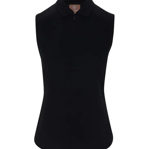 Ben Hogan SL Ventilation Solid Zip Shirt Polo Short Sleeve Golf Apparel