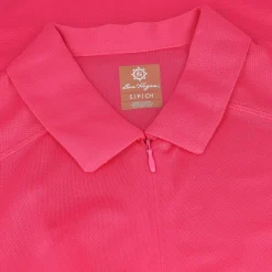 Ben Hogan SL Ventilation Solid Zip Shirt Polo Short Sleeve Golf Apparel