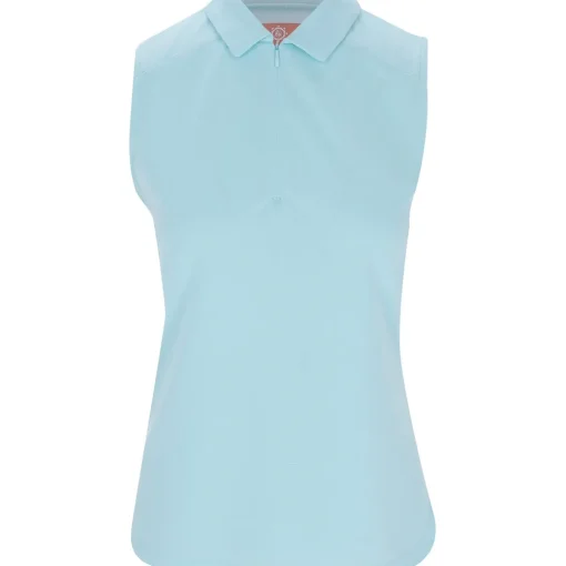 Ben Hogan SL Ventilation Solid Zip Shirt Polo Short Sleeve Golf Apparel