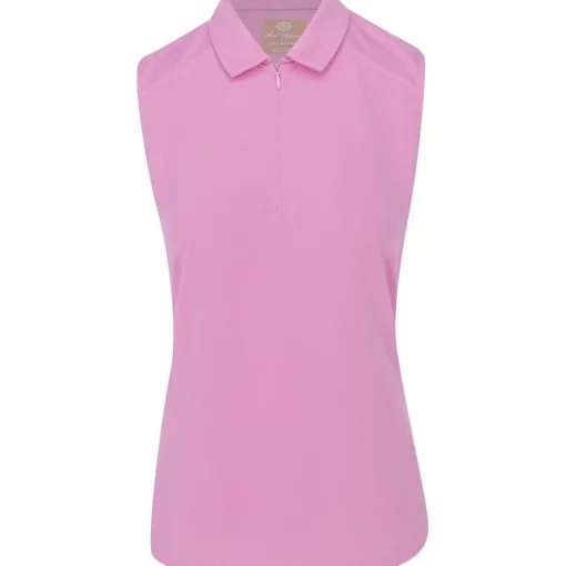 Ben Hogan SL Ventilation Solid Zip Shirt Polo Short Sleeve Golf Apparel