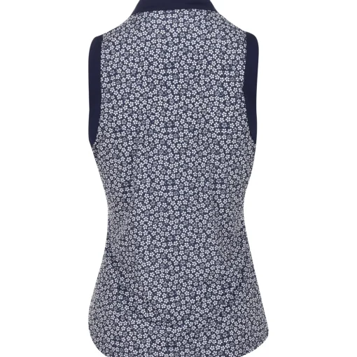 Ben Hogan Sleeveless Essential Floral Shirt Polo Short Sleeve Golf Apparel