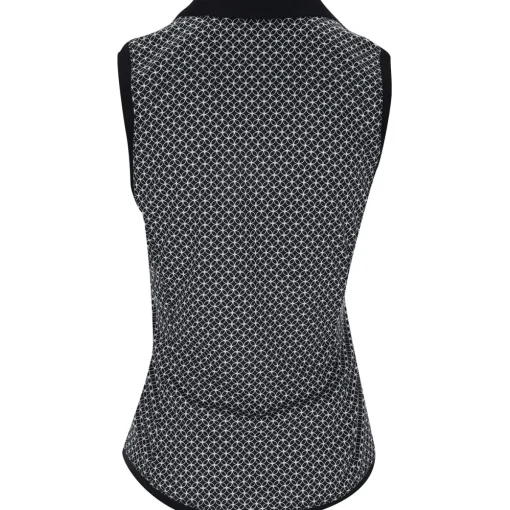 Ben Hogan Sleeveless Lattice Geo Shirt Polo Short Sleeve Golf Apparel