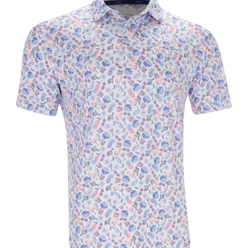 Ben Hogan SpringTime Printed Shirt Polo Short Sleeve Golf Apparel