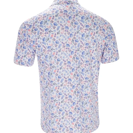Ben Hogan SpringTime Printed Shirt Polo Short Sleeve Golf Apparel