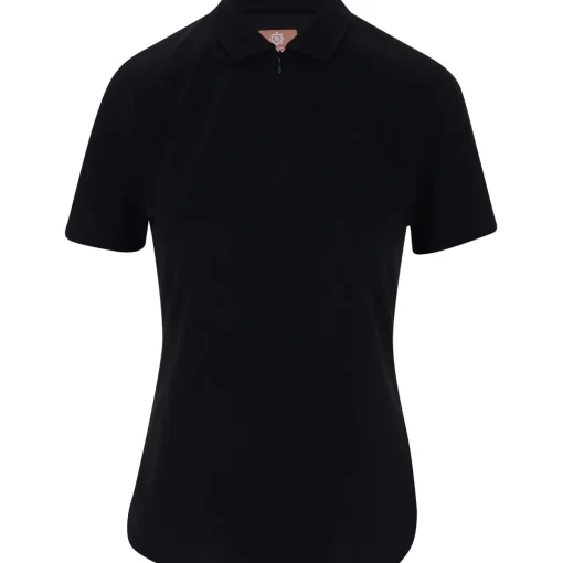 Ben Hogan Ventilation Solid Zip Shirt Polo Short Sleeve Golf Apparel