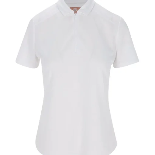 Ben Hogan Ventilation Solid Zip Shirt Polo Short Sleeve Golf Apparel