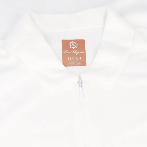 Ben Hogan Ventilation Solid Zip Shirt Polo Short Sleeve Golf Apparel