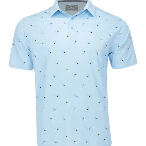 Callaway All Over Birdie Print Shirt Polo Short Sleeve Golf Apparel