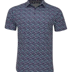 Callaway All Over Birdie/Eagle Print Shirt Polo Short Sleeve Golf Apparel