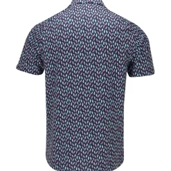 Callaway All Over Birdie/Eagle Print Shirt Polo Short Sleeve Golf Apparel