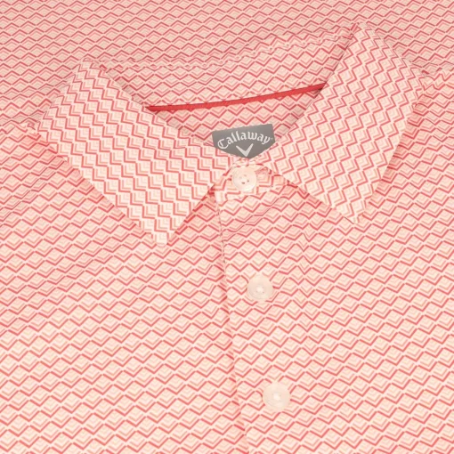 Callaway All Over Gradient CHEV Printed Shirt Polo Short Sleeve Golf Apparel