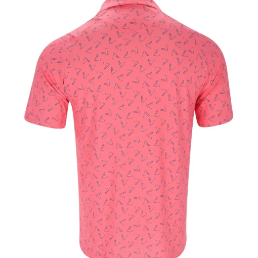 Callaway All Over Large Chevron Print Shirt Polo Short Sleeve Golf Apparel