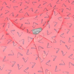 Callaway All Over Large Chevron Print Shirt Polo Short Sleeve Golf Apparel