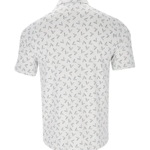Callaway All Over Large Chevron Print Shirt Polo Short Sleeve Golf Apparel