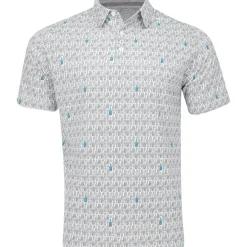 Callaway All Over Scotch Novelty Print Shirt Polo Short Sleeve Golf Apparel