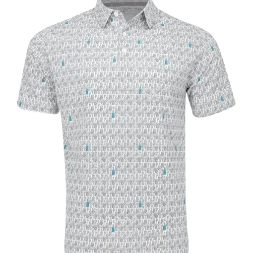 Callaway All Over Scotch Novelty Print Shirt Polo Short Sleeve Golf Apparel