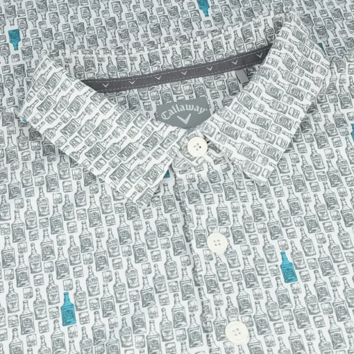 Callaway All Over Scotch Novelty Print Shirt Polo Short Sleeve Golf Apparel