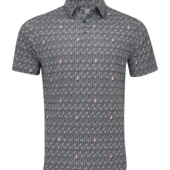 Callaway All Over Scotch Novelty Print Shirt Polo Short Sleeve Golf Apparel