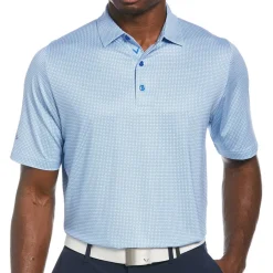 Callaway All-Over Chevron Foulard Print Shirt Polo Short Sleeve Golf Apparel