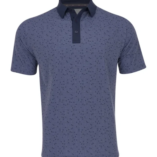 Callaway All-Over Trademark Chev Print Shirt Polo Short Sleeve Golf Apparel