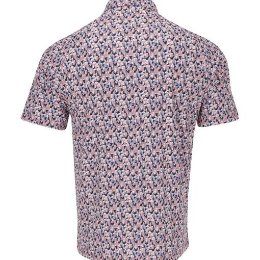 Callaway All-Over Trademark Abstract Shirt Polo Short Sleeve Golf Apparel