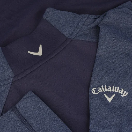Callaway Aquapel Lightweight Mixed Media 1/4 Zip Outerwear Pullover Golf Apparel