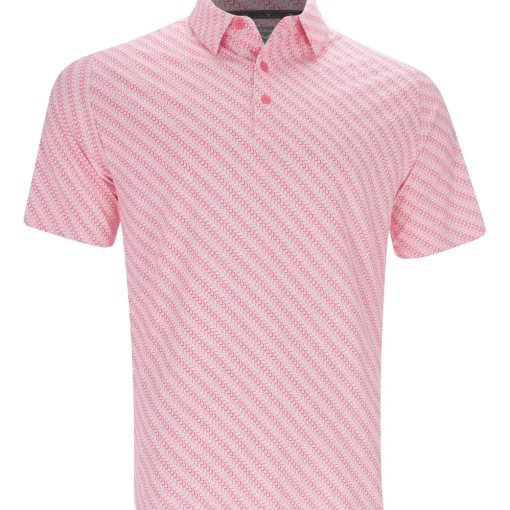 Callaway Chevron Twill Print Shirt Polo Short Sleeve Golf Apparel