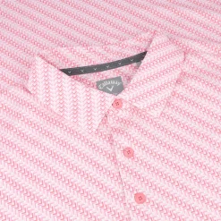 Callaway Chevron Twill Print Shirt Polo Short Sleeve Golf Apparel