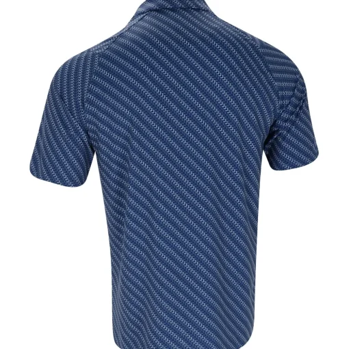 Callaway Chevron Twill Print Shirt Polo Short Sleeve Golf Apparel