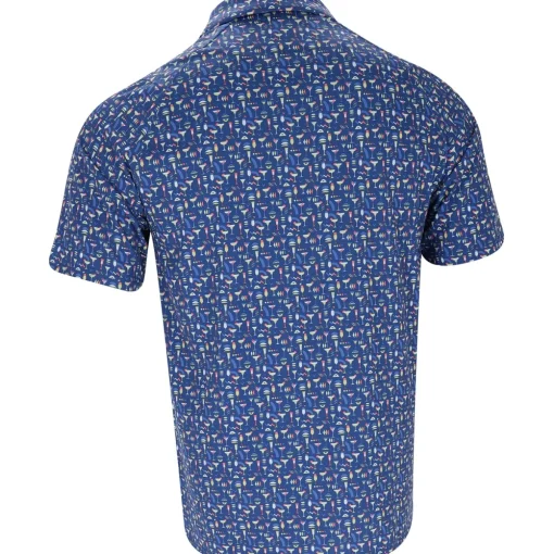 Callaway Cocktail Print Shirt Polo Short Sleeve Golf Apparel
