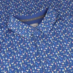 Callaway Cocktail Print Shirt Polo Short Sleeve Golf Apparel