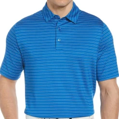 Callaway Fine Line Vented Stripe Shirt Polo Short Sleeve Golf Apparel