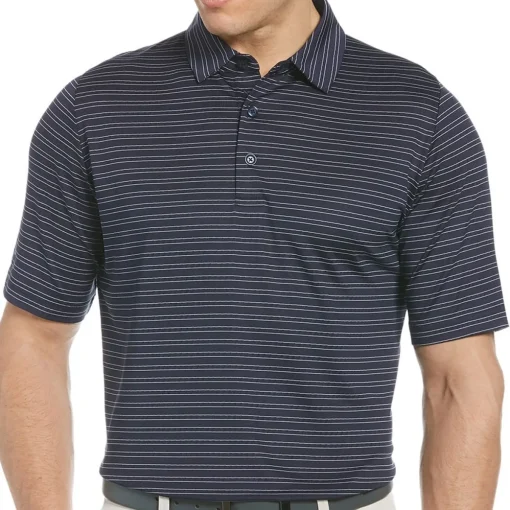 Callaway Fine Line Vented Stripe Shirt Polo Short Sleeve Golf Apparel