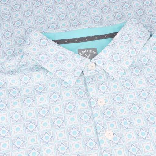 Callaway Foulard Print Golf Shirt Polo Short Sleeve Golf Apparel