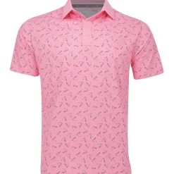 Callaway Painted Chev Trademark Print Shirt Polo Short Sleeve Golf Apparel